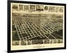 Fitzgerald, Georgia - Panoramic Map-Lantern Press-Framed Art Print