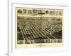 Fitzgerald, Georgia - Panoramic Map-Lantern Press-Framed Art Print