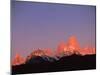 Fitzroy Massif Peak at Sunset, Andes, Patagonia, Argentina, South America-Pete Oxford-Mounted Photographic Print