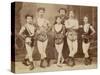 Five Acrobats Pose with Legs Crossed-null-Stretched Canvas