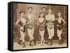 Five Acrobats Pose with Legs Crossed-null-Framed Stretched Canvas