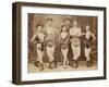 Five Acrobats Pose with Legs Crossed-null-Framed Photographic Print