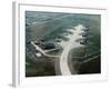 Five B-52 Bombers and Two KC-135 Tanker Planes, Airfield of Minot AFB-null-Framed Photographic Print