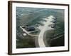 Five B-52 Bombers and Two KC-135 Tanker Planes, Airfield of Minot AFB-null-Framed Photographic Print