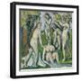 Five Bathers, 1885-87-Paul Cezanne-Framed Giclee Print