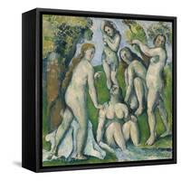 Five Bathers, 1885-87-Paul Cezanne-Framed Stretched Canvas