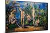 Five Bathers 1900 - 1904 (Oil on Canvas)-Paul Cezanne-Mounted Giclee Print