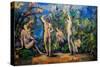 Five Bathers 1900 - 1904 (Oil on Canvas)-Paul Cezanne-Stretched Canvas