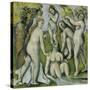 Five Bathers (Cinq Baigneuses), 1885-87-Paul Cézanne-Stretched Canvas