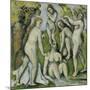 Five Bathers (Cinq Baigneuses), 1885-87-Paul Cézanne-Mounted Giclee Print