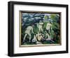 Five Bathers Painting by Paul Cezanne (1839-1906). 1877-1878 Sun. 45.5X55cm. Paris, Musee Picasso-Paul Cezanne-Framed Giclee Print