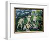 Five Bathers Painting by Paul Cezanne (1839-1906). 1877-1878 Sun. 45.5X55cm. Paris, Musee Picasso-Paul Cezanne-Framed Giclee Print