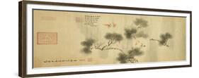Five Bats Amidst a Pine Branch, Jiachen Year of Guangxu Era-Cixi-Framed Premium Giclee Print