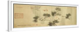 Five Bats Amidst a Pine Branch, Jiachen Year of Guangxu Era-Cixi-Framed Giclee Print