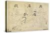 Five Beauties, 1787-1796-Chobunsai Eishi-Stretched Canvas