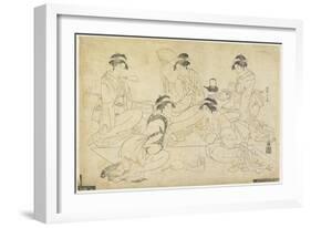 Five Beauties, 1787-1796-Chobunsai Eishi-Framed Giclee Print