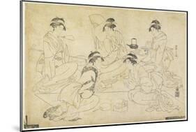 Five Beauties, 1787-1796-Chobunsai Eishi-Mounted Giclee Print