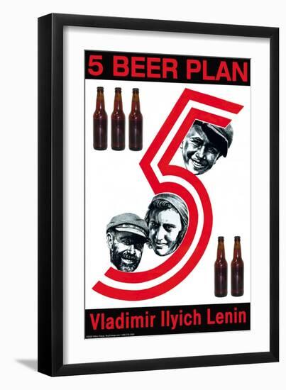 Five Beer Plan-null-Framed Art Print