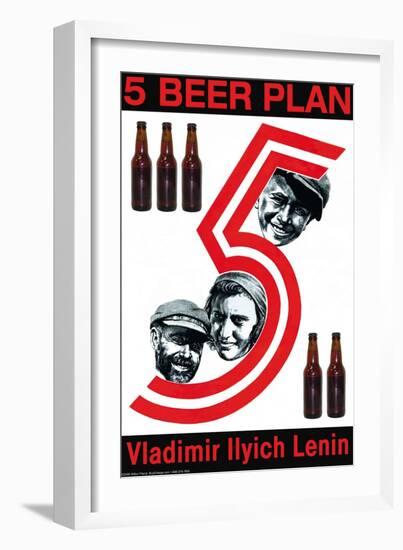 Five Beer Plan-null-Framed Art Print