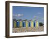 Five Blue Beach Huts with Yellow Doors, Littlehampton, West Sussex, England, United Kingdom, Europe-James Emmerson-Framed Photographic Print