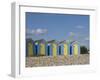 Five Blue Beach Huts with Yellow Doors, Littlehampton, West Sussex, England, United Kingdom, Europe-James Emmerson-Framed Photographic Print