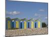 Five Blue Beach Huts with Yellow Doors, Littlehampton, West Sussex, England, United Kingdom, Europe-James Emmerson-Mounted Photographic Print