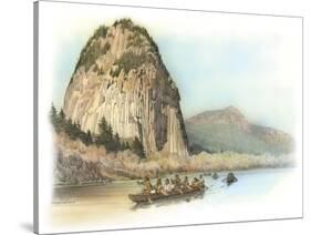 Five Canoes of Corpsmen on the Columbia River-Roger Cooke-Stretched Canvas