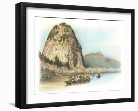 Five Canoes of Corpsmen on the Columbia River-Roger Cooke-Framed Giclee Print