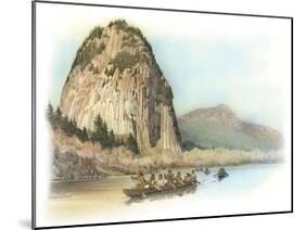 Five Canoes of Corpsmen on the Columbia River-Roger Cooke-Mounted Giclee Print