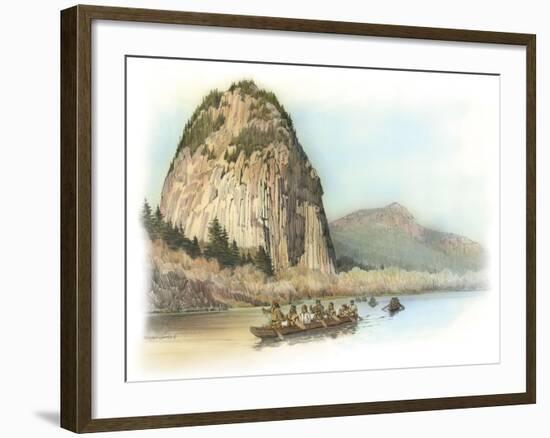 Five Canoes of Corpsmen on the Columbia River-Roger Cooke-Framed Giclee Print