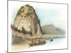 Five Canoes of Corpsmen on the Columbia River-Roger Cooke-Mounted Giclee Print