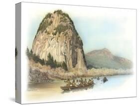 Five Canoes of Corpsmen on the Columbia River-Roger Cooke-Stretched Canvas