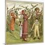 Five Children Picking Blackberries-Kate Greenaway-Mounted Art Print