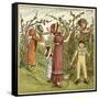 Five Children Picking Blackberries-Kate Greenaway-Framed Stretched Canvas