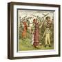 Five Children Picking Blackberries-Kate Greenaway-Framed Art Print