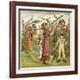 Five Children Picking Blackberries-Kate Greenaway-Framed Art Print