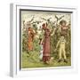 Five Children Picking Blackberries-Kate Greenaway-Framed Art Print