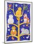 Five Christmas Cats-Cathy Baxter-Mounted Giclee Print