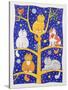 Five Christmas Cats-Cathy Baxter-Stretched Canvas