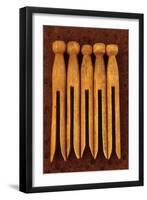 Five Clothes Pegs-Den Reader-Framed Premium Photographic Print