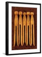 Five Clothes Pegs-Den Reader-Framed Photographic Print