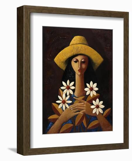 Five Daisies-Oscar Ortiz-Framed Giclee Print