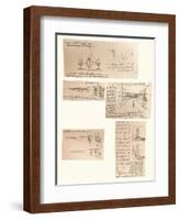 Five drawings illustrating the theory of painting, c1472-c1519 (1883)-Leonardo Da Vinci-Framed Giclee Print