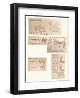 Five drawings illustrating the theory of painting, c1472-c1519 (1883)-Leonardo Da Vinci-Framed Giclee Print