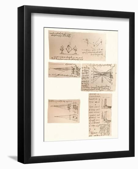 Five drawings illustrating the theory of painting, c1472-c1519 (1883)-Leonardo Da Vinci-Framed Giclee Print
