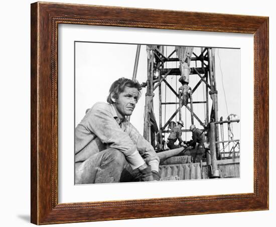 Five Easy Pieces, Jack Nicholson, 1970, Working at the Oil Well-null-Framed Photo