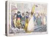Five Fashionably Dressed Men Advance Along Old Bond Street, Westminster, London, 1796-James Gillray-Stretched Canvas