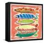 Five Fish-Jenny Westenhofer-Framed Stretched Canvas