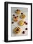 Five Freshly Baked Homemade Cherry Pies on a Rustic White Table Surrounded by a Few Fresh Cherries-Cynthia Classen-Framed Photographic Print