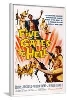 Five Gates to Hell, Top: Nobu Mccarthy, Bottom: Patricia Owens, Dolores Michaels, 1959-null-Framed Art Print